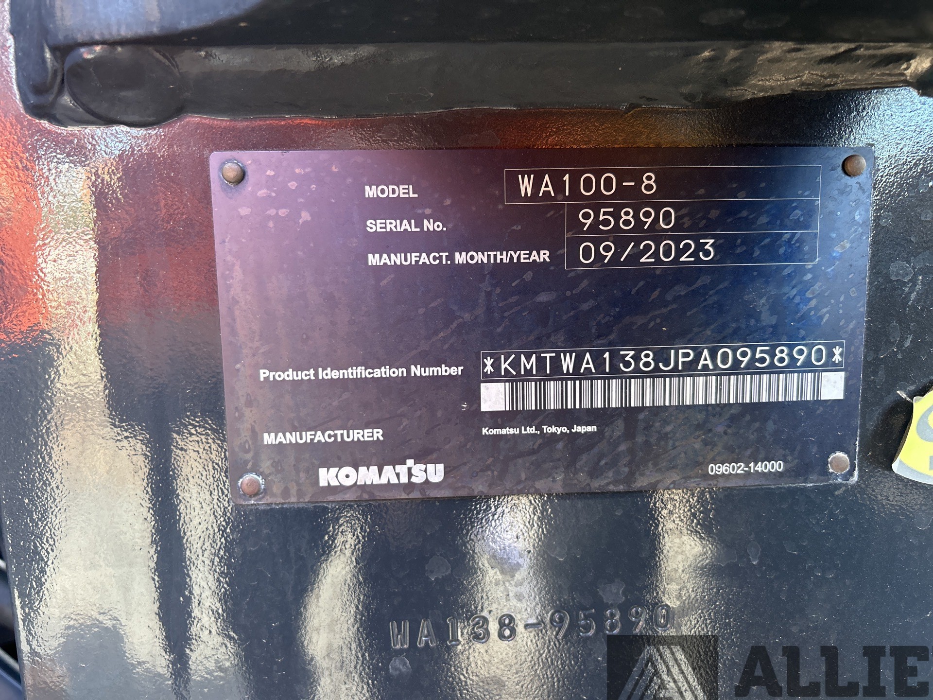 2023 KOMATSU WA100-8 WHEEL LOADER